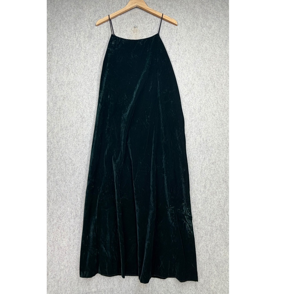 Vintage Another Thyme Dress Womens M Green Maxi Whimsigoth Romantic Goth Slip